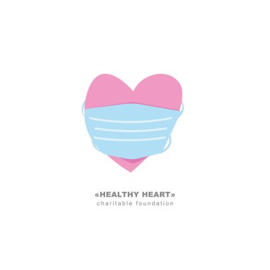 Charity Vakfı sağlık logosu hakkında. Sağlıklı kalp logosu. Hasta logoya sosyal yardım