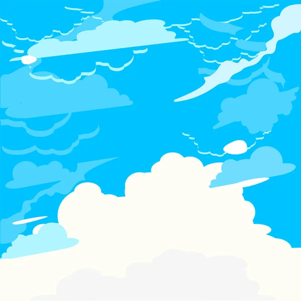 Schöner Himmelshintergrund Himmel Mit Wolken Illustration Bewölktes Wetter — Stockvektor