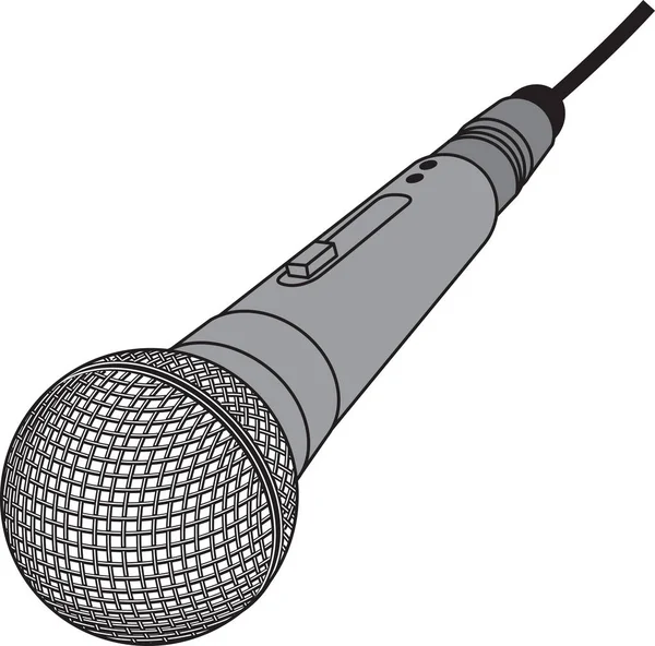 Mikrofon izolált fehér alapon. — Stock Vector