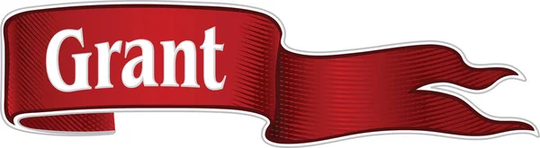 Elegantes rotes Band Banner Banderol. — Stockvektor