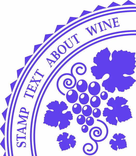 Gummistempel für Weindekoration; Wein-Logo-Vorlage. — Stockvektor