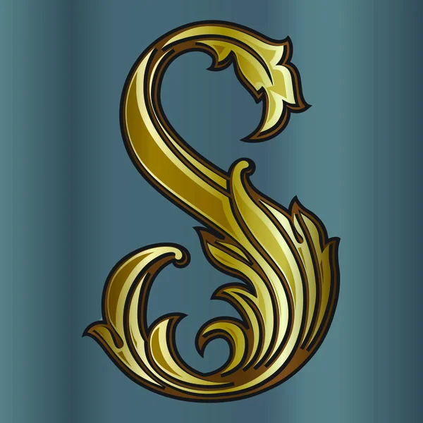 S の紋章モノグラム — ストックベクタ