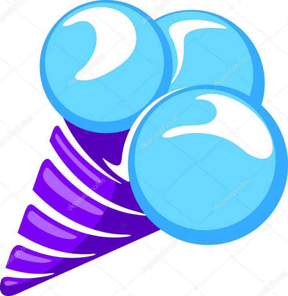 Cartoon ice cream cone.