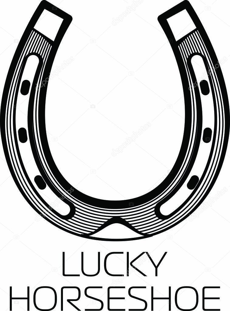 Vector illustration of horseshoe for good luck.