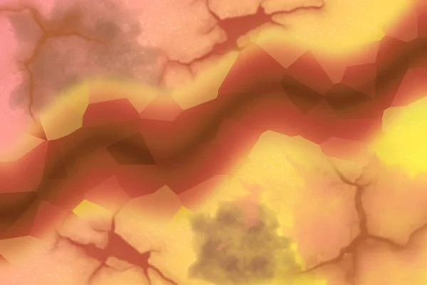 Abstract background in the form of cracked desert soil. Background in yellow-brown tones. Grunge texture of faults. The pattern can be used for applying to fabric, for decoupage and many design works.