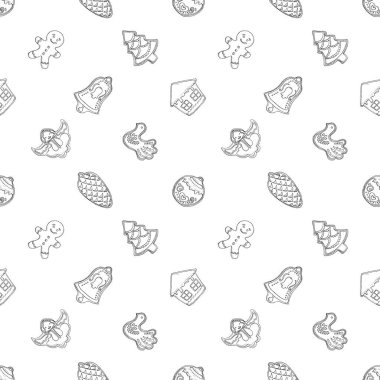 Elle çizilmiş Noel desen