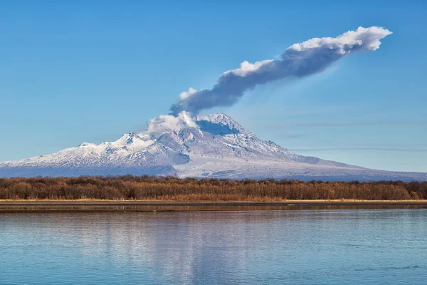 Shiveluch vulkán. (3307m) — Stock Fotó