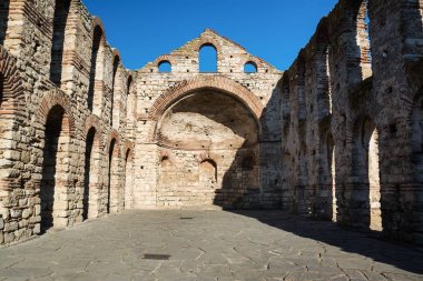 Harabeler, eski kilise olan Ayasofya Nessebar, Bulgaristan. Stara Mitropolia. Eski Metropolitan Kilisesi