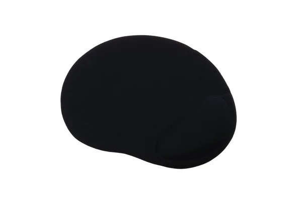 Beyaz bir arka plan üzerinde izole siyah ergonomik Mousepad. — Stok fotoğraf