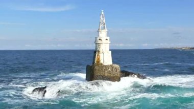Bağlantı noktası Ahtopol, Karadeniz, Bulgaristan deniz feneri.