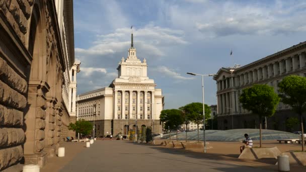 Sofia Bulgária 2018 Április Városközpont Szófia Bulgária Fővárosa Épületek Elnöksége — Stock videók