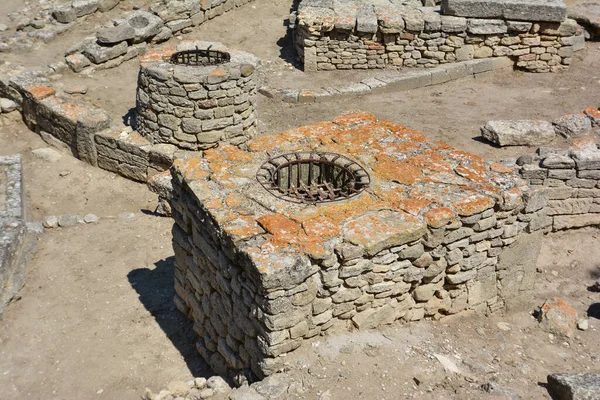 Türkiye Nin Çanakkale Kenti Yakınlarındaki Efsanevi Antik Truva Kentinin Kalıntıları — Stok fotoğraf