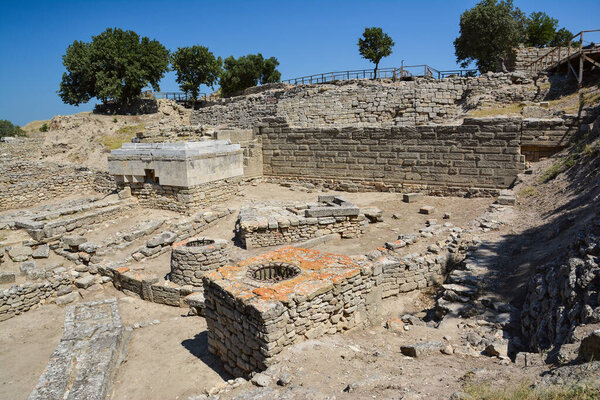 The ruins of the legendary ancient city of Troy near Canakkale, Turkey.