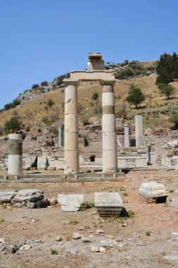 Türkiye 'deki antik Efes kentinin kalıntıları. Prytaneion.