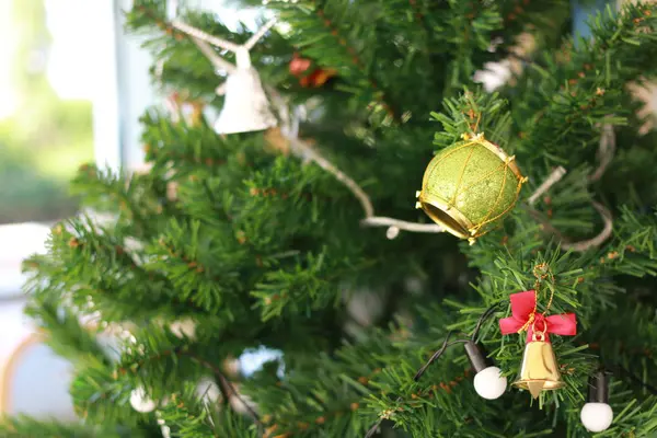 Kerstboom Met Decoraties Speelgoed — Stockfoto