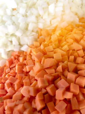 Rendelenmiş havuç ve soğan arka plan dokusu.