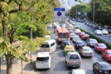 Soyut dairesel Bokeh hareket lensleri şehir ve sokak lambası veya gece vakti Bokeh ışığı. Bangkok Otoyolu Tayland.