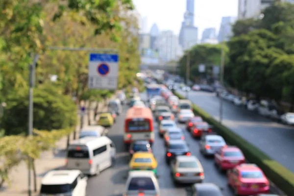 Soyut dairesel Bokeh hareket lensleri şehir ve sokak lambası veya gece vakti Bokeh ışığı. Bangkok Otoyolu Tayland.