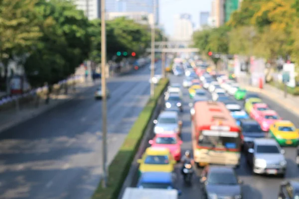 Abstract circular bokeh motion lens blur backround of city and street light or Bokeh light from car in street in night time. Bangkok Expressway Thailand. — Stock Photo, Image