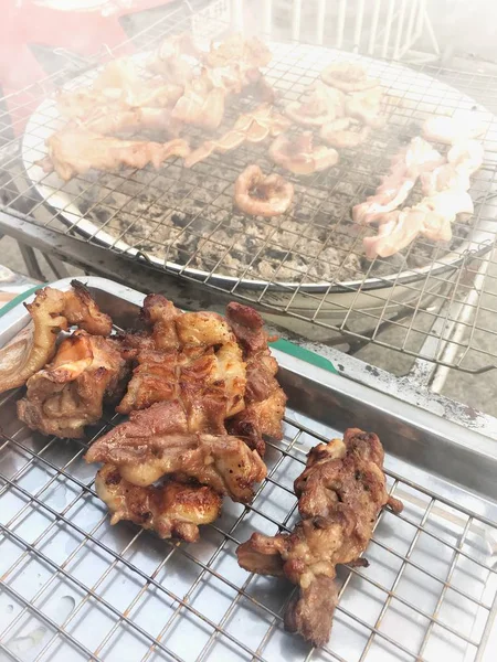 Fried Meat Thai Style Traditional Food Close Shot — Stock Photo, Image