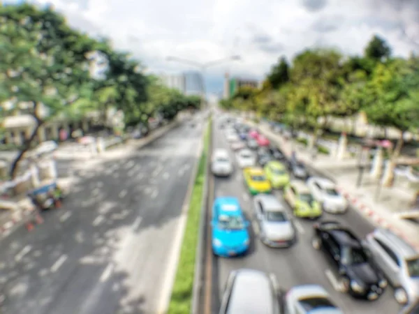 Abstract Bokeh Blurred Background City Traffic Bangkok Expressway Thailand — Stock Photo, Image