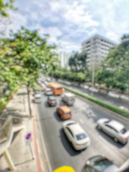 Abstraktní Bokeh Rozmazané Pozadí Městské Dopravy Bangkocká Expressway Thajsko — Stock fotografie