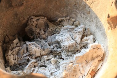 Kuru kömür yakın çekim