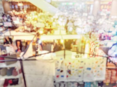 Grup alışveriş insan bulanık görüntü. Alışveriş kavramı.