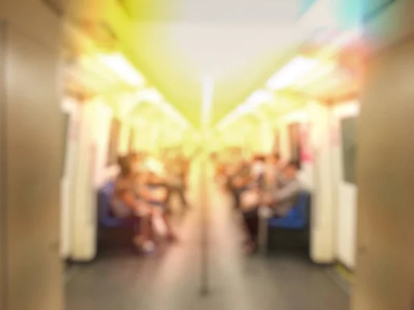 Rozmazané Lidí Vlaku Koncept Cestování Metrem — Stock fotografie