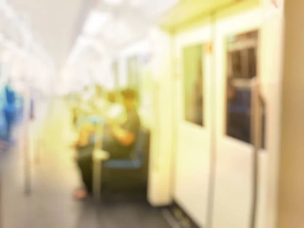 Gente Borrosa Tren Concepto Viaje Metro — Foto de Stock
