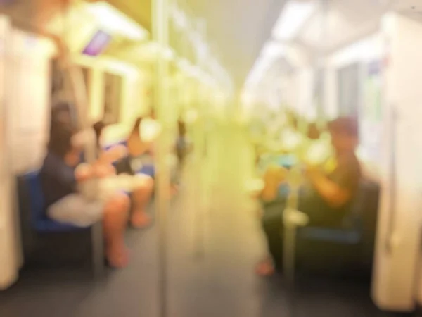 Tren Bulanık Insanlar Metro Seyahat Kavramı — Stok fotoğraf