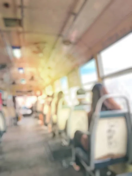 Niewyraźne Ludzi Pociągu Koncepcja Podróży Metra — Zdjęcie stockowe