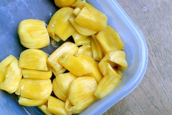 Pezzo Frutta Gialla Dolce Jackfruit Frutta Tropicale — Foto Stock