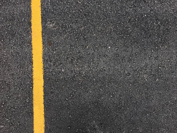 Жовта Лінія Фарби Текстурі Поверхні Чорного Асфальту Фон Космічного Транспорту — стокове фото