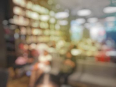 Öğle yemeği molası görüntüsünü bulanıklık. İş seminer konferans catering ve açık büfe parti var. Vintage rengi.