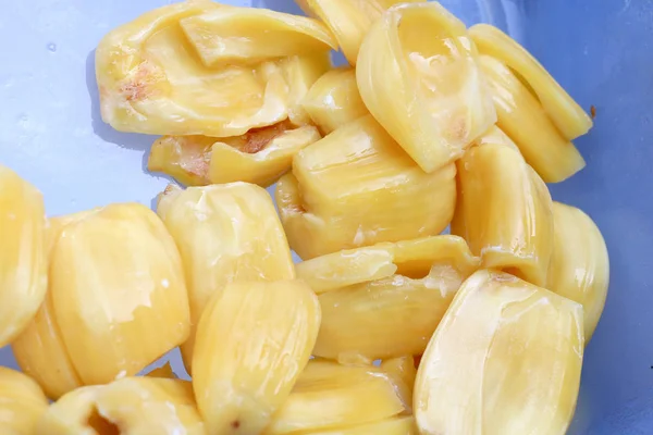 Kus Sladkého Žlutého Jackfruit Tropické Ovoce — Stock fotografie
