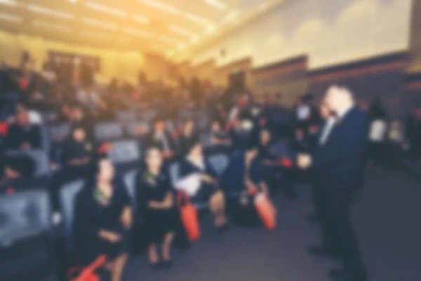 Blurred Image Business Conference Presentation Public Presentations Audience Conference Hall — Stock Photo, Image