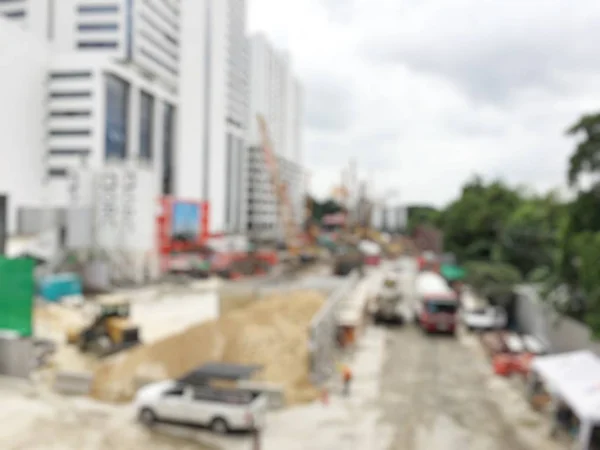 Blurred Construction Business City Building Downtown Defocused Background — Stock Photo, Image