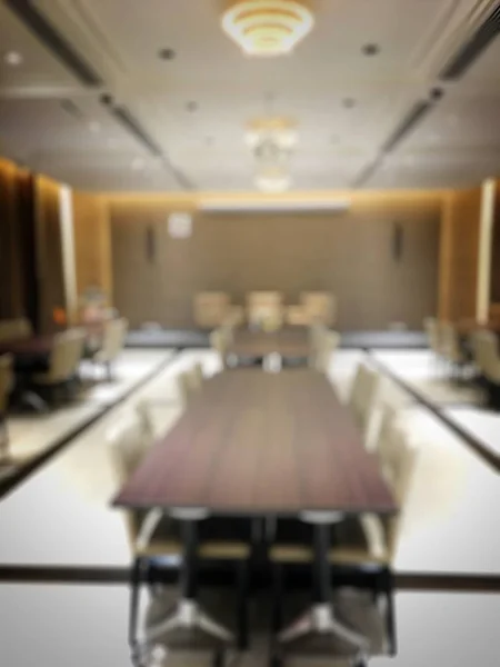 Modern Konferans Salonu Seminer Odası Masa Sandalye Toplantıdan Önce Arka — Stok fotoğraf