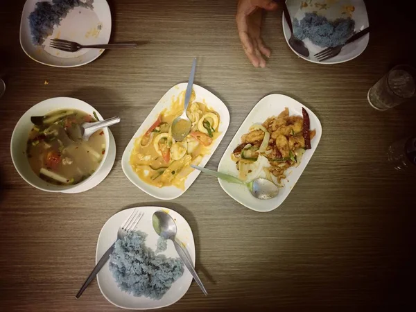 Comida Tailandesa Tradicional Cerca Tiro — Foto de Stock