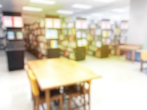 Imagen Borrosa Sala Biblioteca Sala Estudio Con Estantes Libros Para —  Fotos de Stock