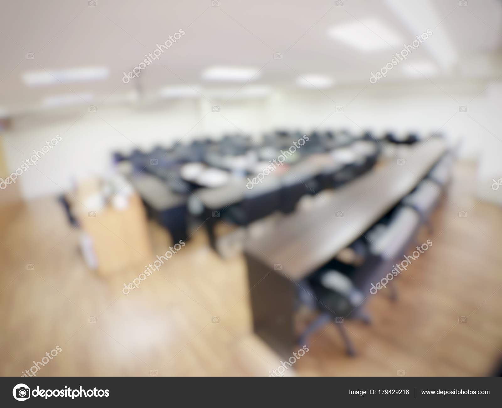 Abstract Background Blurred Image Modern Conference Room