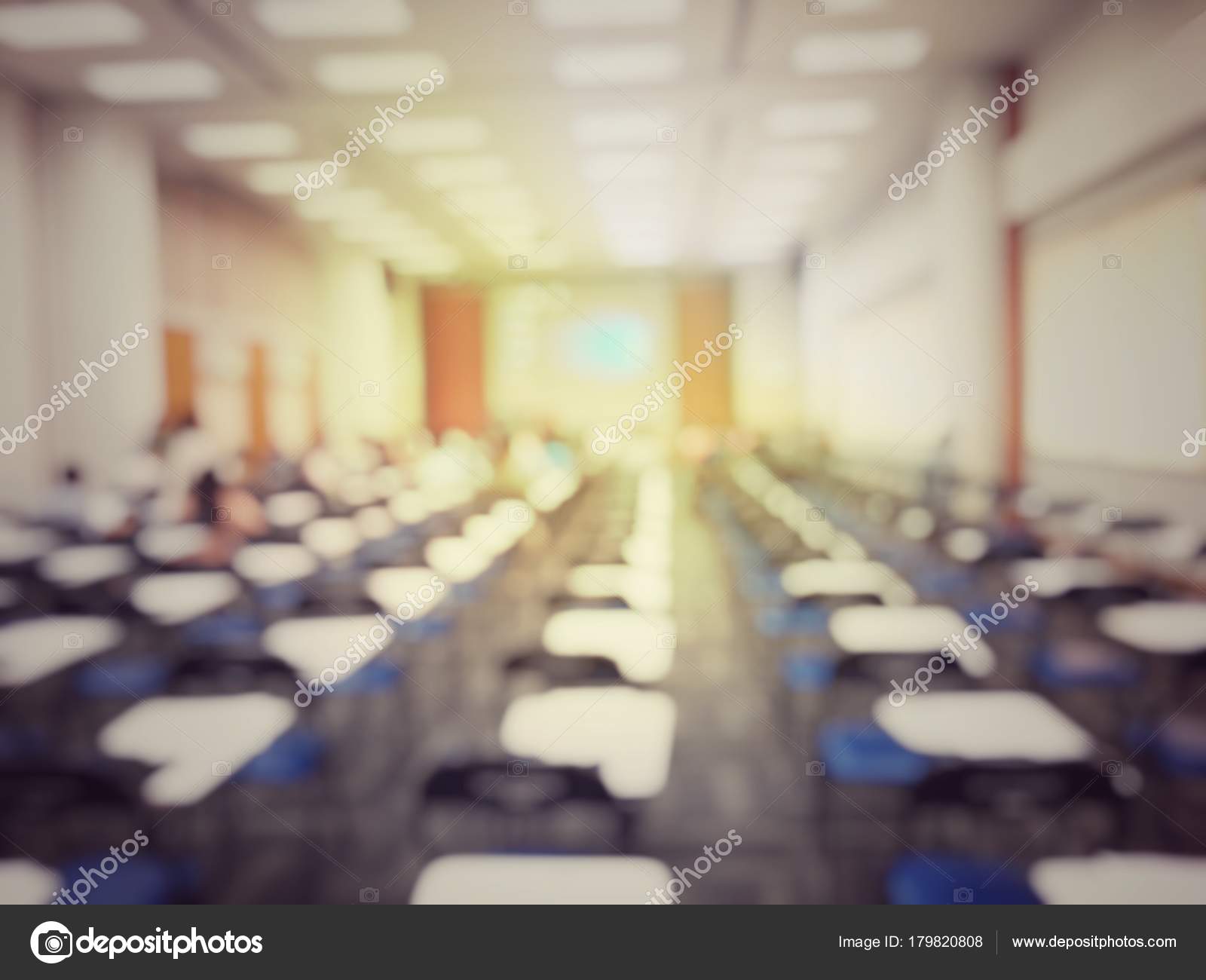Abstract Background Blurred Image Modern Conference Room