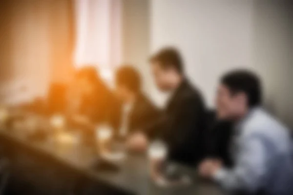 Blurred image of board of Directors, education people, business team, employees, young colleagues sitting in conference room or meeting room in the office for group discussion and brainstorming. — Stock Image Blurred Image Board Directors Education People Business Team Employees Young Royalty Free Stock Images