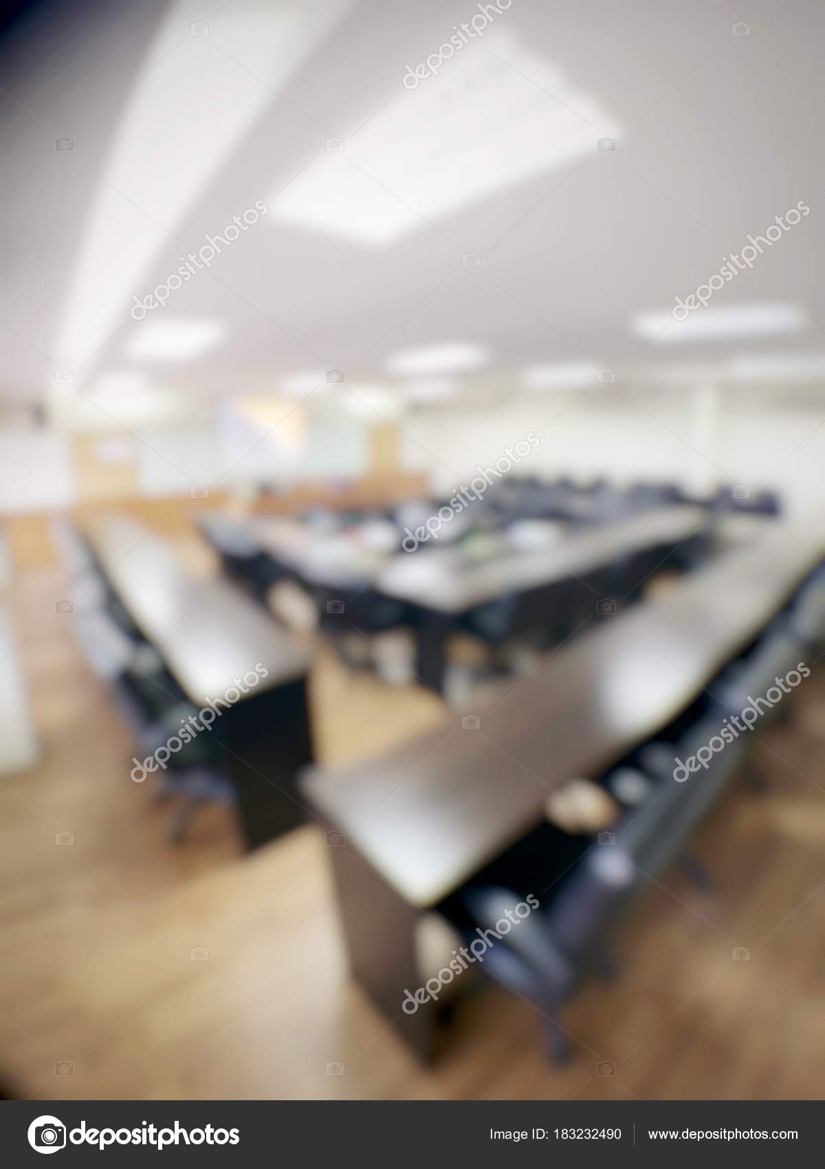 Abstract Background Blurred Image Modern Conference Room