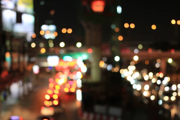 Abstract circular bokeh motion lens blur backround of city and street light or Bokeh light from car in street in night time. Bangkok Expressway Thailand.