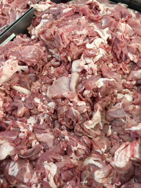 Taze çiğ et, domuz süpermarket veya bölüm dilim. Mağaza.