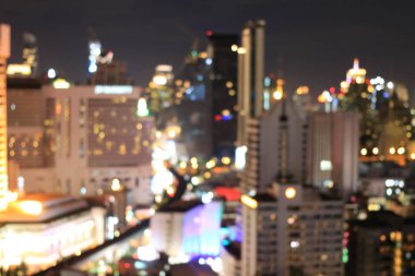 Soyut bokeh gece şehir trafiğinin bulanık arka plan. Bangkok Expressway Tayland.