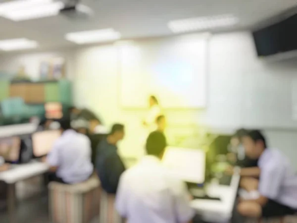 Imagen Borrosa Del Consejo Administración Los Educadores Equipo Empresarial Los —  Fotos de Stock