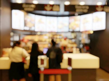 Fast food kavramı. İnsanlar yeme blurred. Vintage rengi.